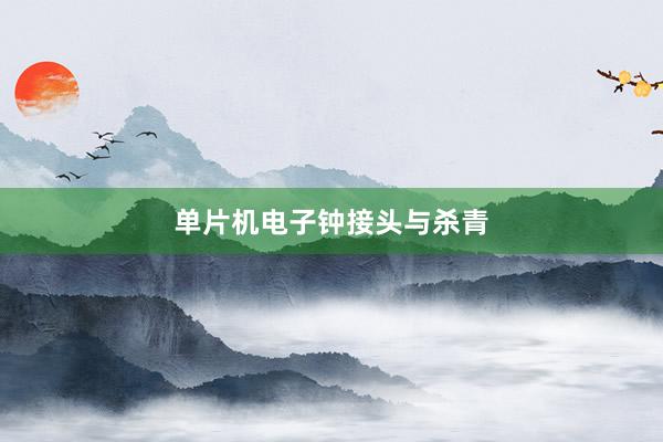 单片机电子钟接头与杀青