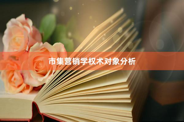 市集营销学权术对象分析